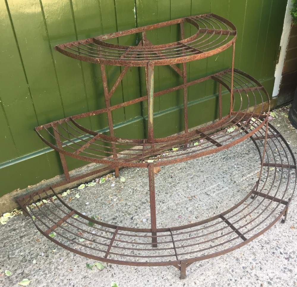 Late C19th/ Early C20th Slatted Wroughtiron Conservatory, Orangery Or