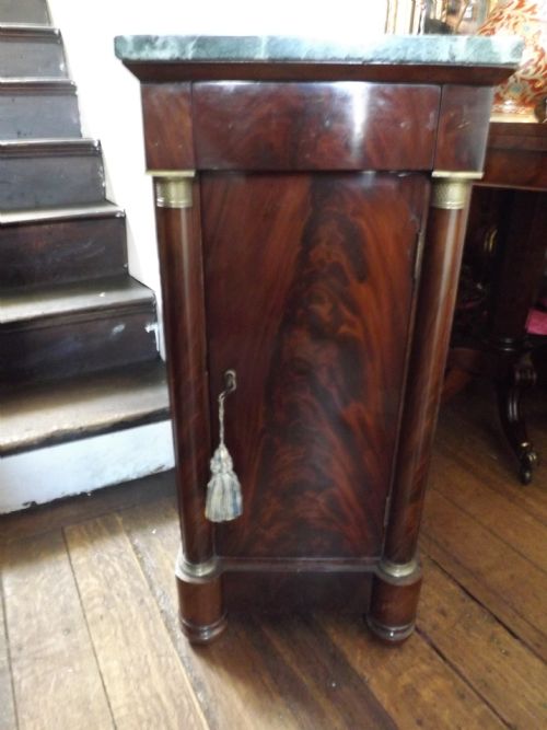 c19th french empirestyle mahogany pedestal cupboard