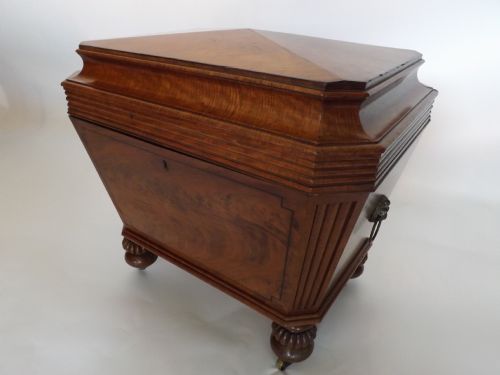 c19th regency period mahogany wine cooler or cellarette