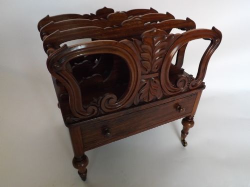 c19th william iv period carved rosewood canterbury