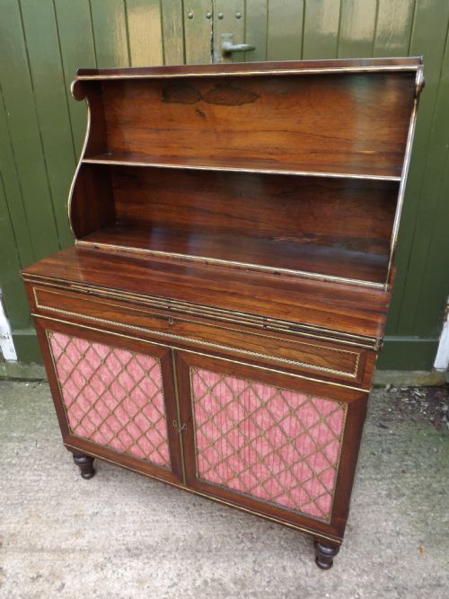 c19th regency period rosewood secretaire chiffonier