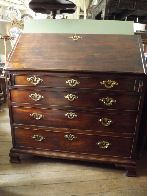 c18th george ii period mahogany bureau