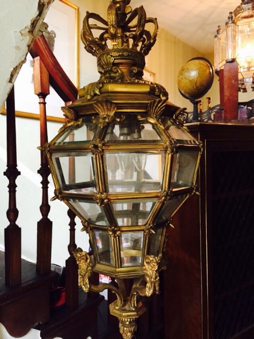 early c20th giltbronze octagonal hall lantern of versailles design