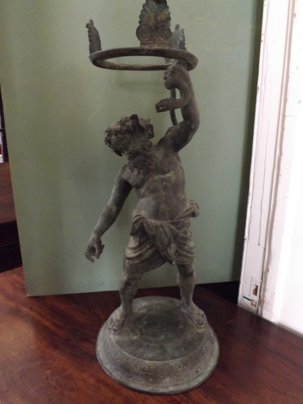 c19th italian verdegris bronze 'grand tour' souvenir figure of silenus