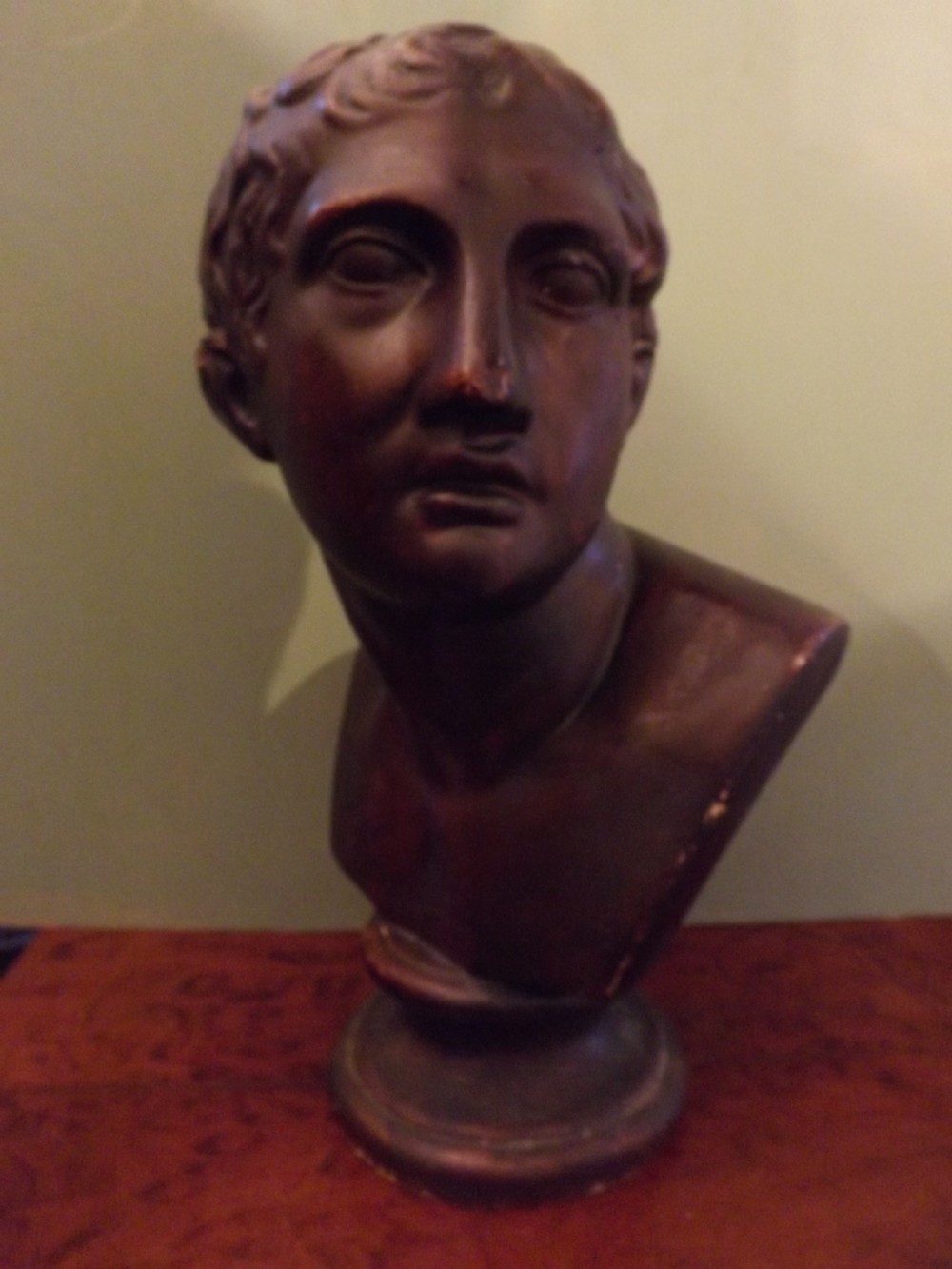 c19th plaster library bust of 'cincinnatus'