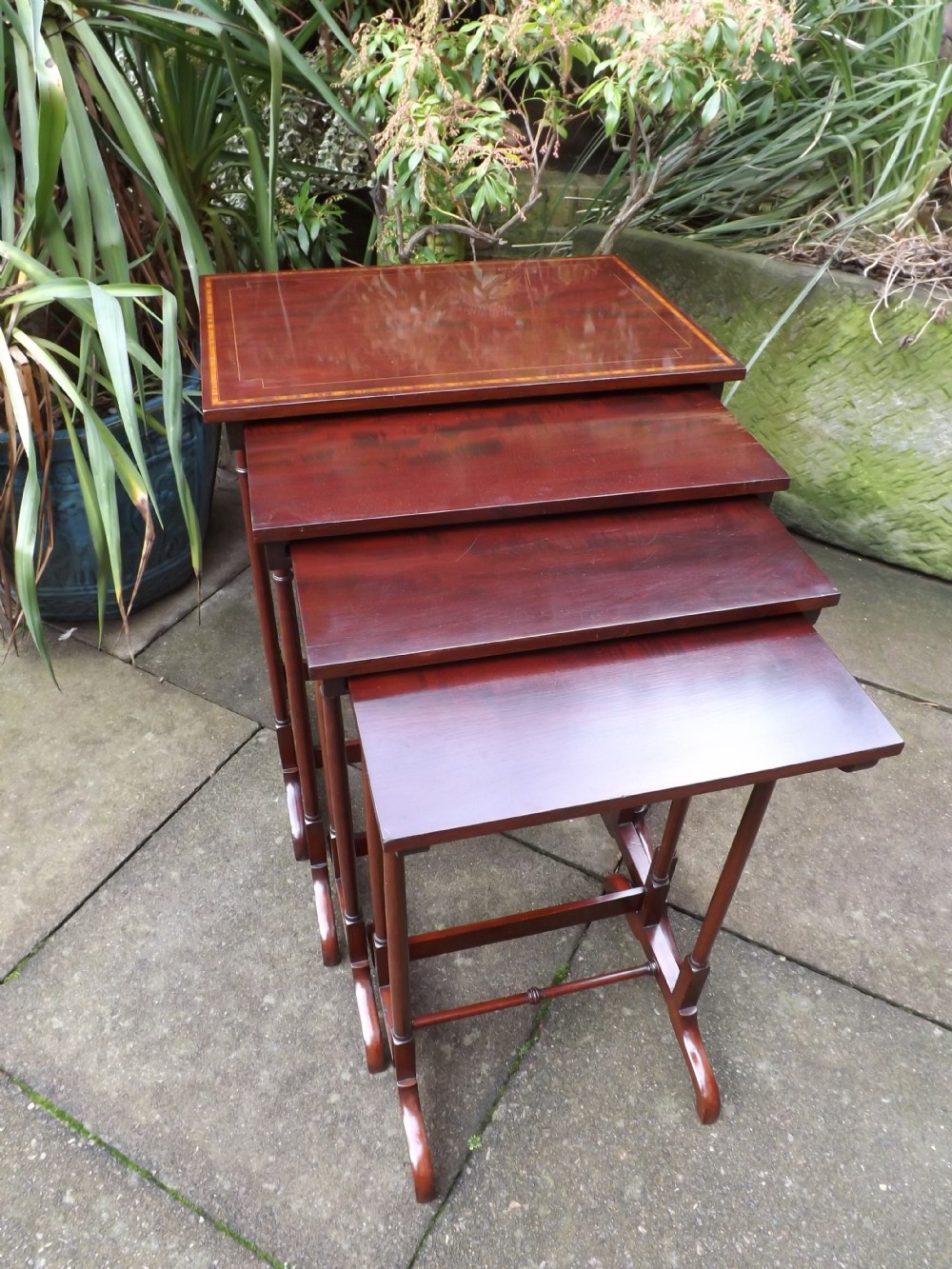 late c19thearly c20th edwardian period quartetto of mahogany occasionalnesting tables