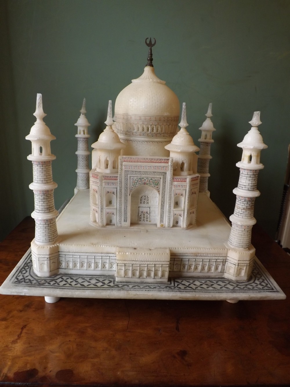 early c20th alabaster architectural model of the taj mahal