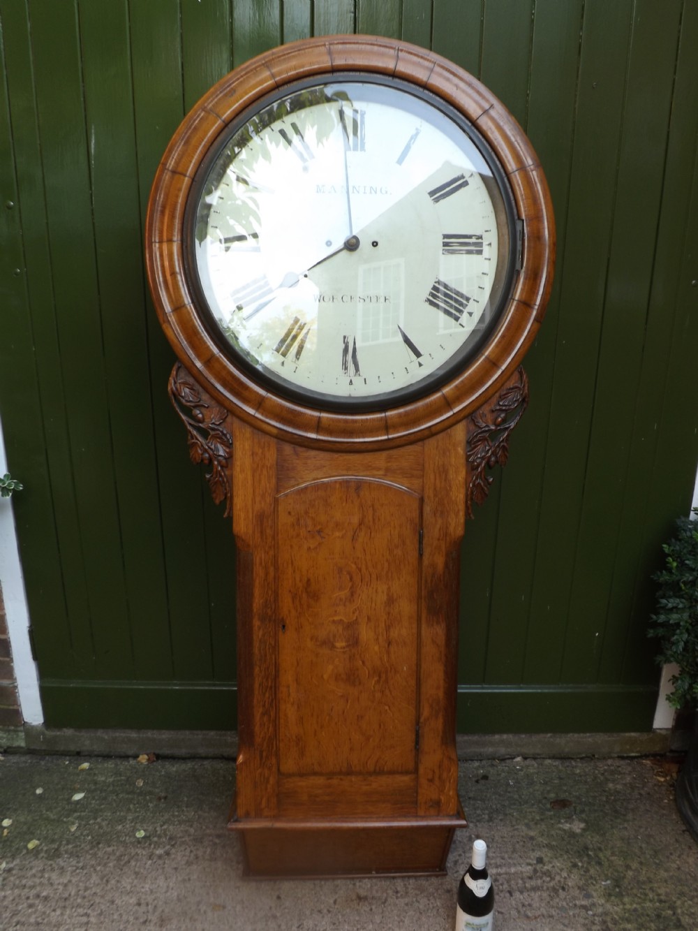 monumental scale c19th victorian period oakcased wallclock