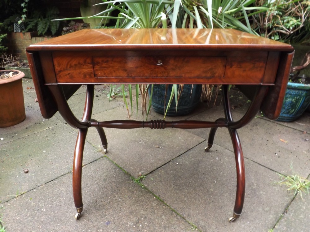 early c19th french charles x period mahogany sofa table