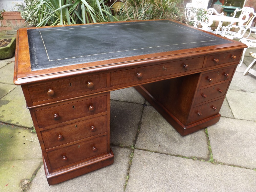 early c19th regency period mahogany doublesided pedestal 'partners' desk
