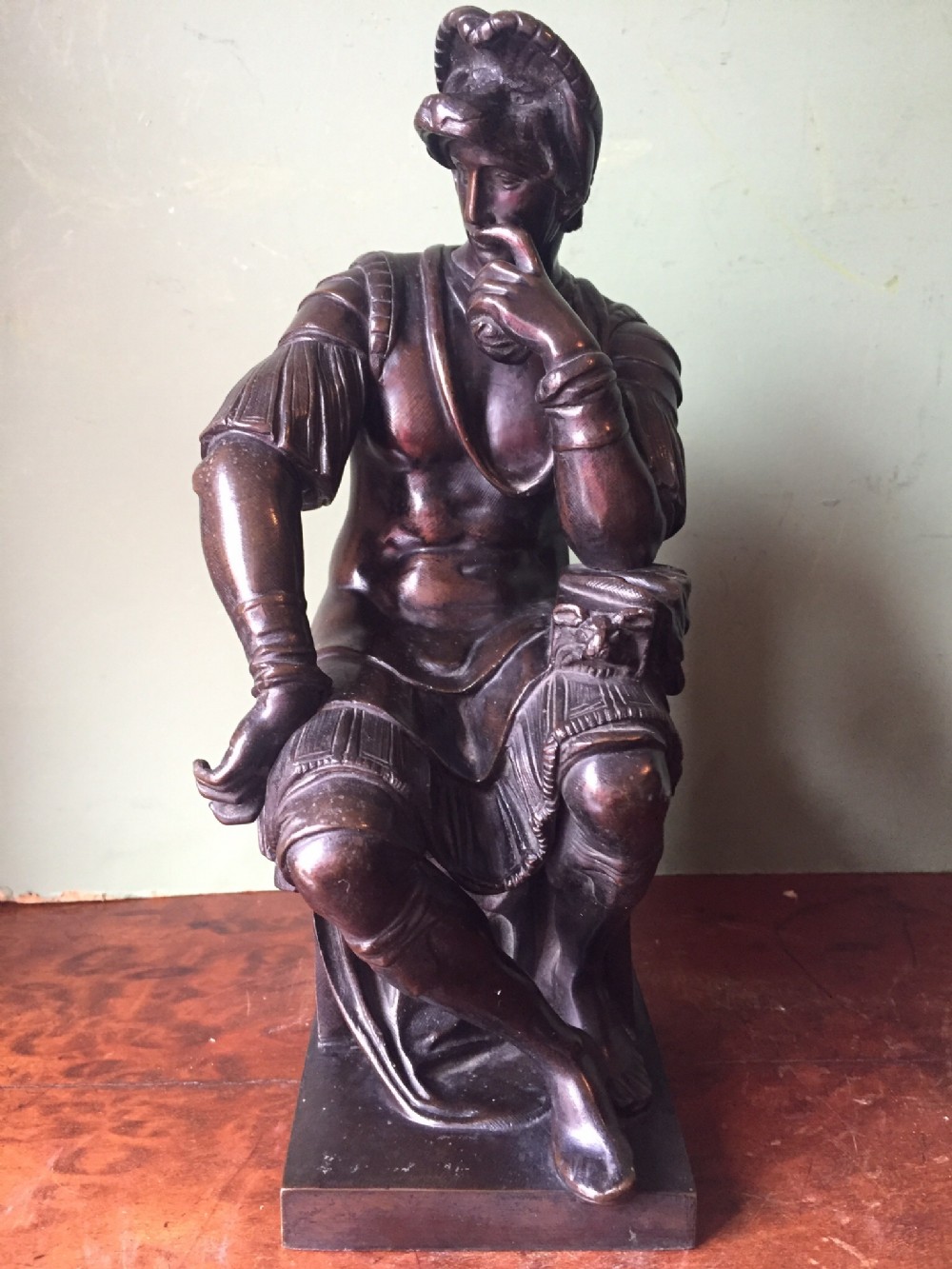 c19th italian bronze 'grand tour' souvenir statue of lorenzo de medici