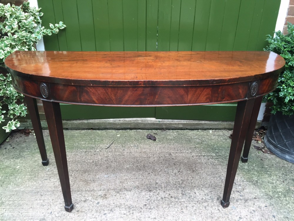 fine late c18th george iii period mahogany neoclassical design elliptical pier or side table in the manner of robert adam with reputed important provenance