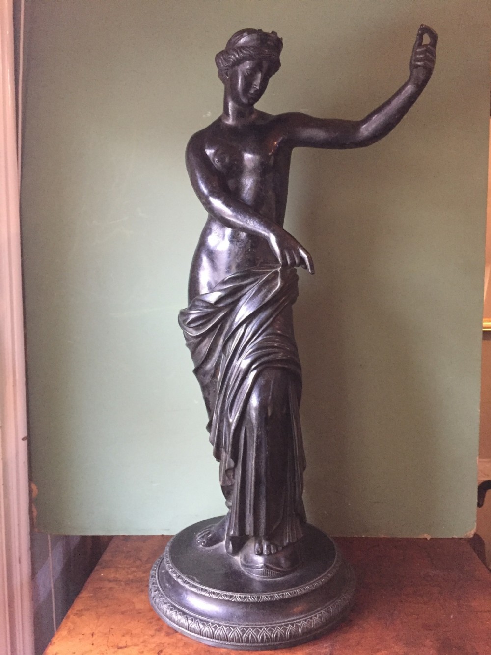 large c19th italian bronze 'grand tour' souvenir statue after the antique of venus of capua
