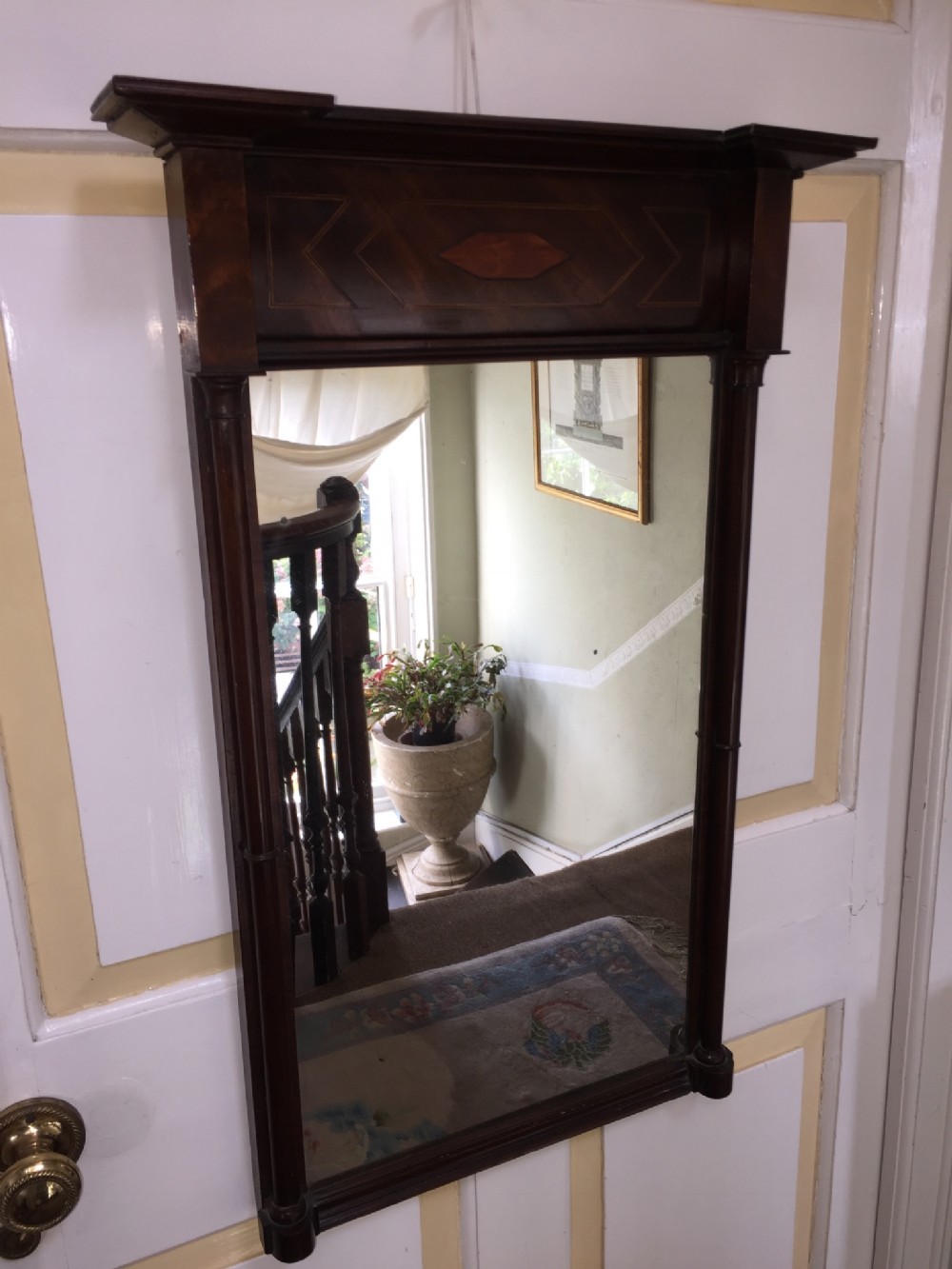 small early c19th regency period mahogany pier mirror