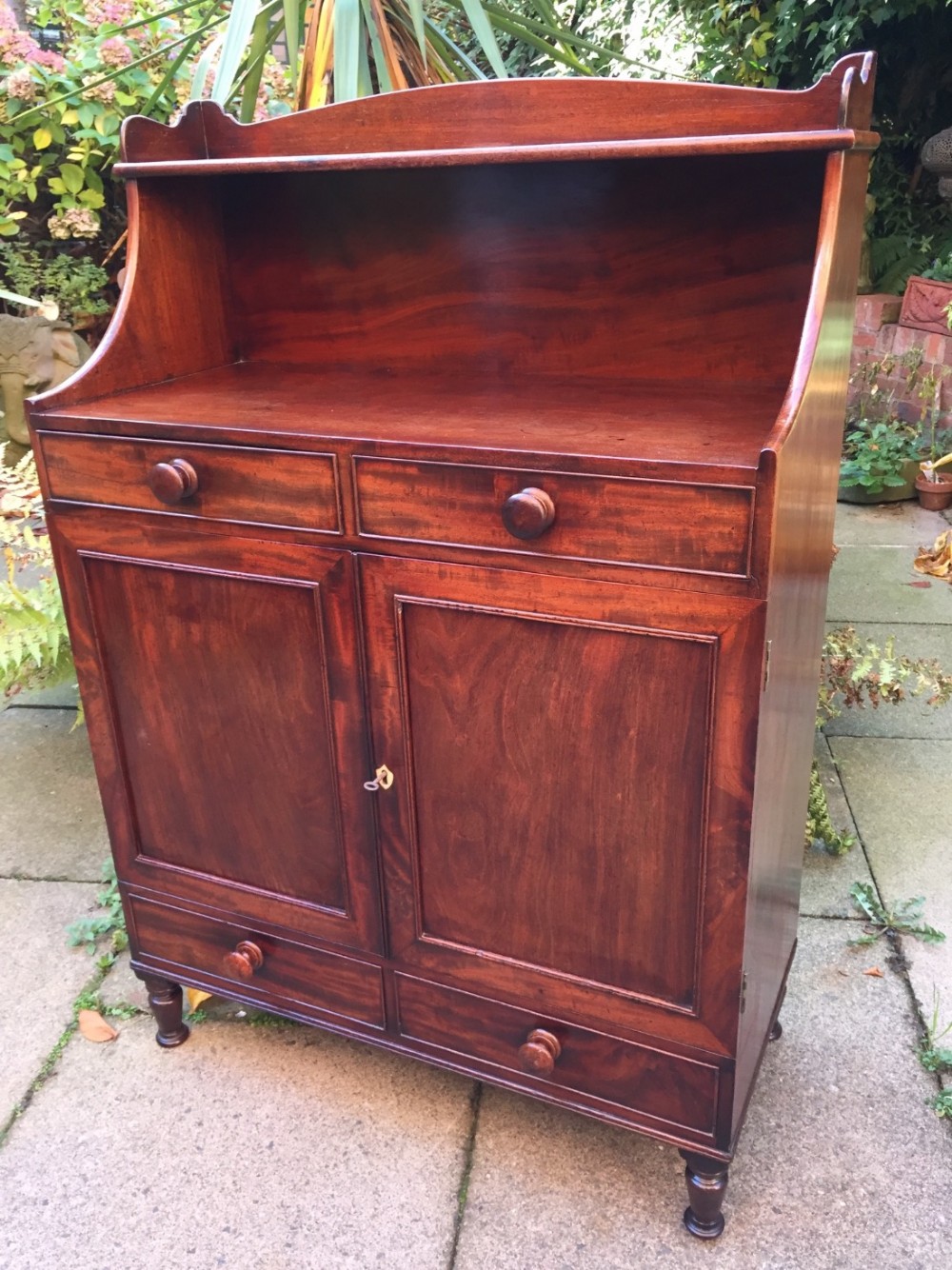late c18th george iii period mahogany 'butler's cabinet' or serving buffet