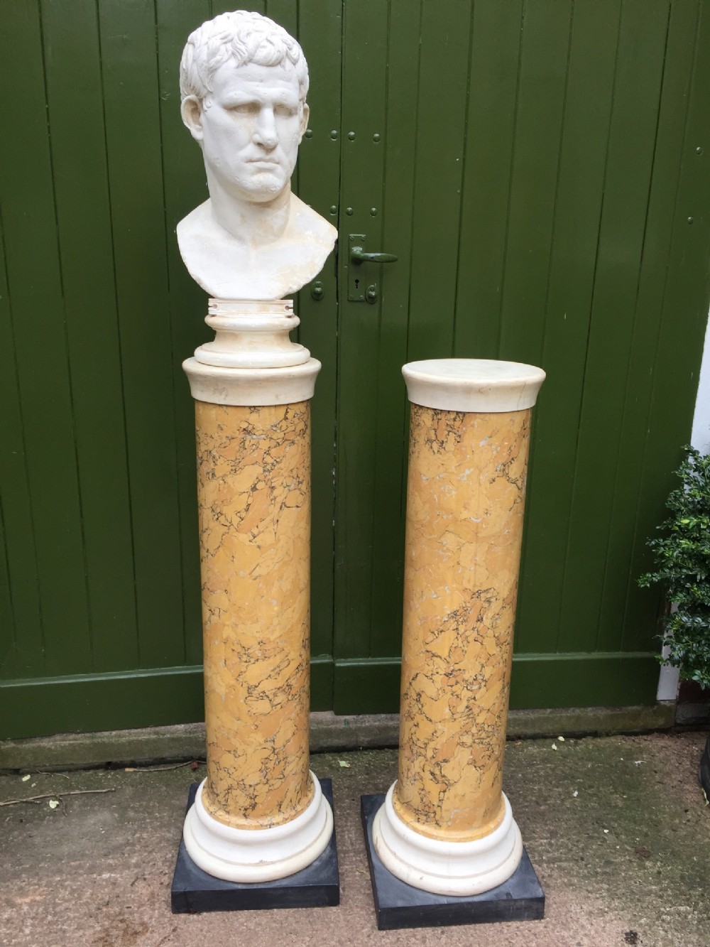 pair of early c19th regency period scagliola columns