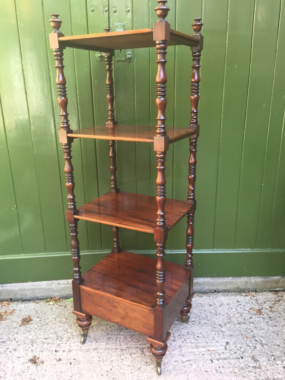 early c19th late george iii period mahogany 4tier etagere