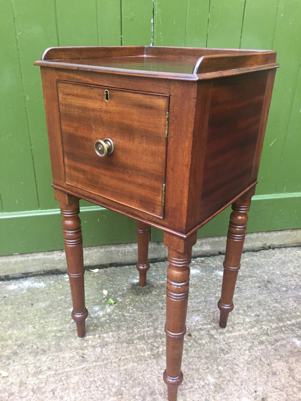 early c19th george iv period mahogany bedside cupboard