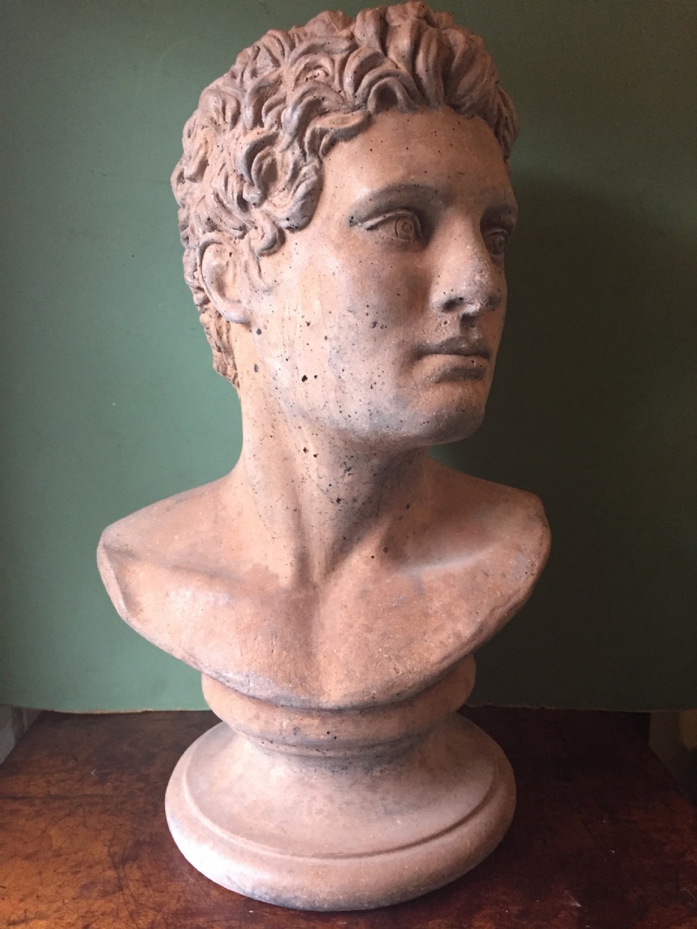 late c19thearly c20th terracotta classical bust study of a young man probably an athlete