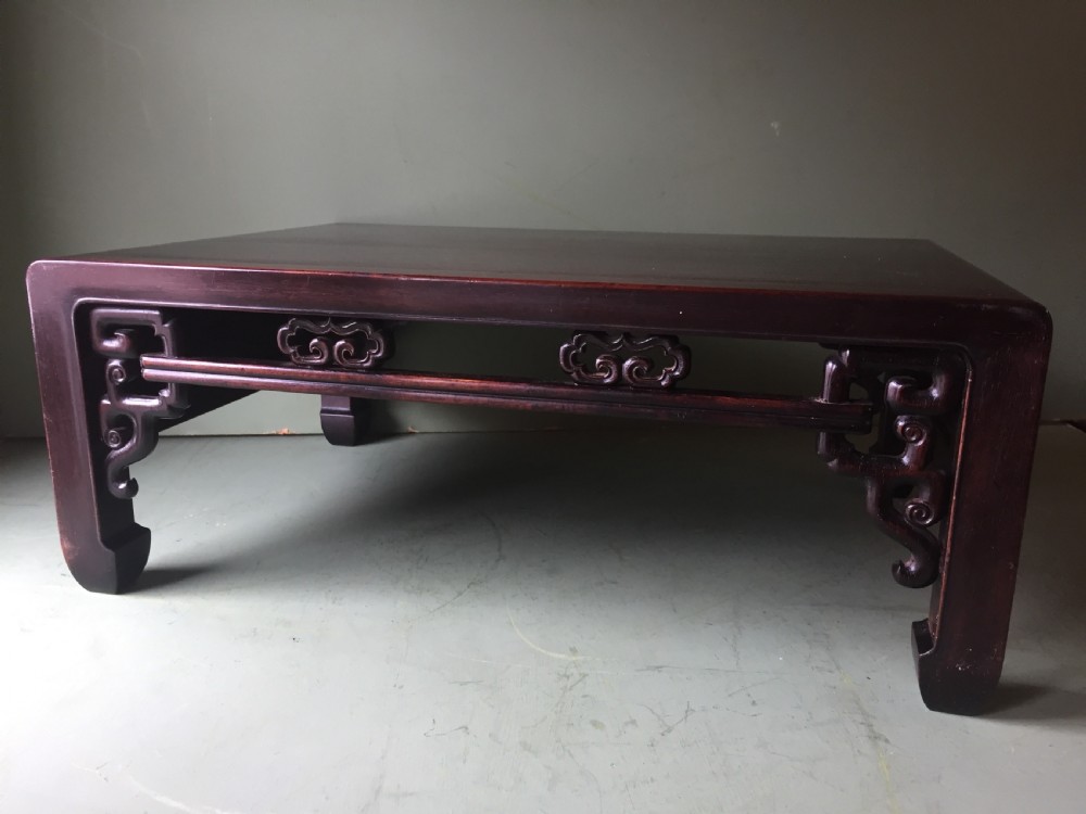fine quality rare late c19th qing dynasty chinese hardwood scholar's table or stand in hongmu