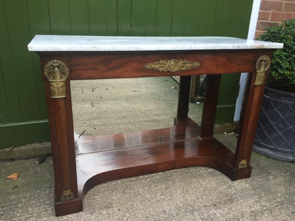 early c19th french mahogany empire design mahogany console table