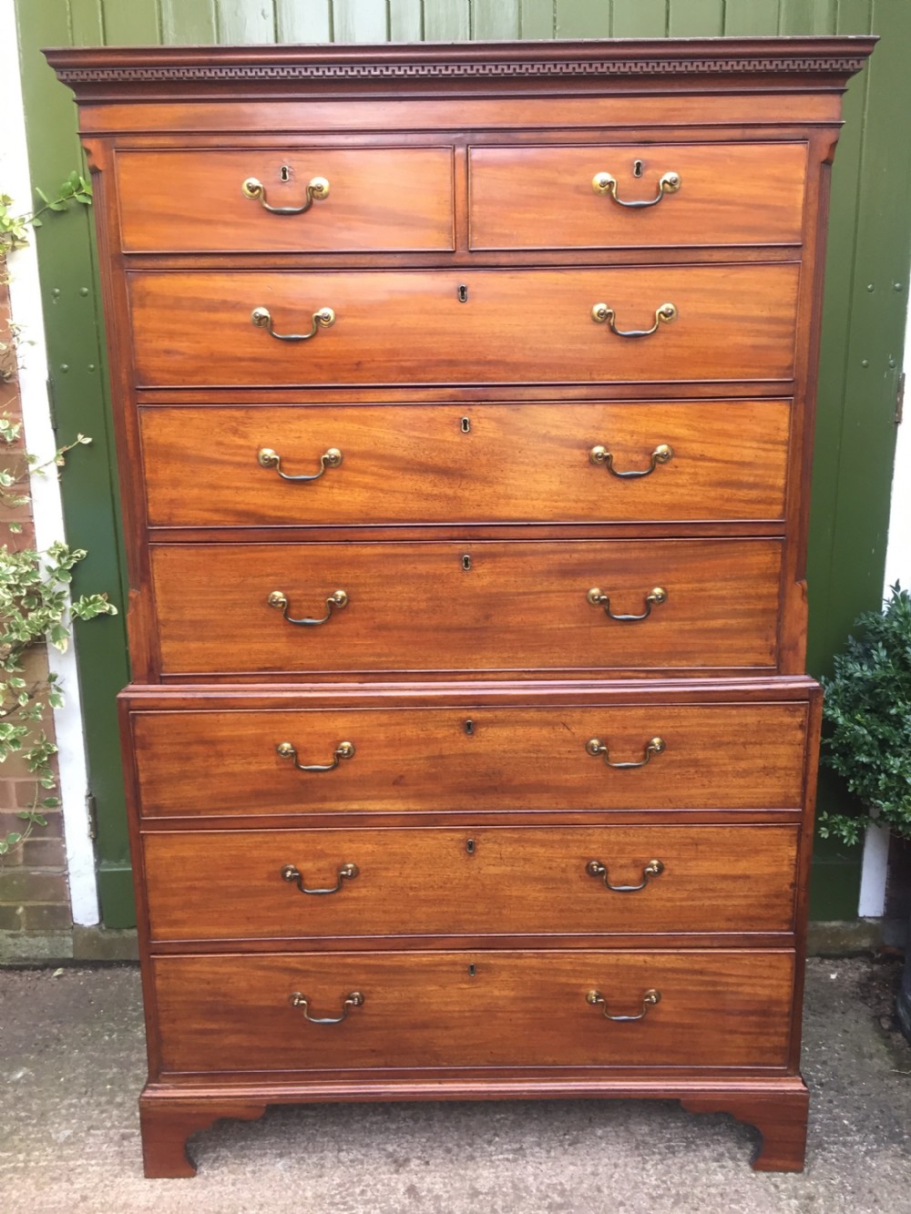 late c18th george iii period mahogany chestonchest or tallboy