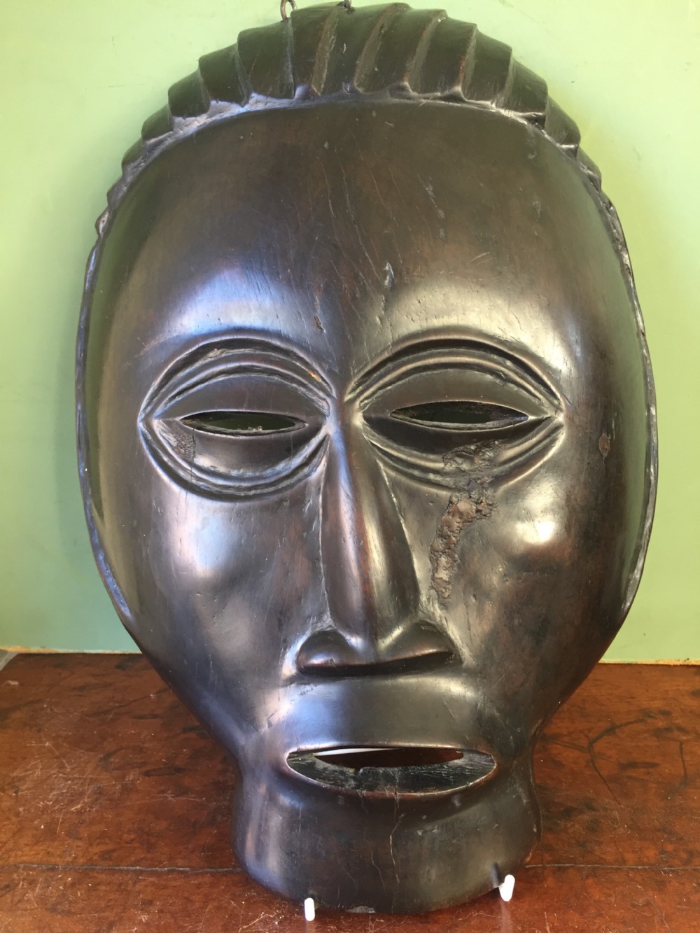 late c19th early c20th west african carved ebony tribal mask