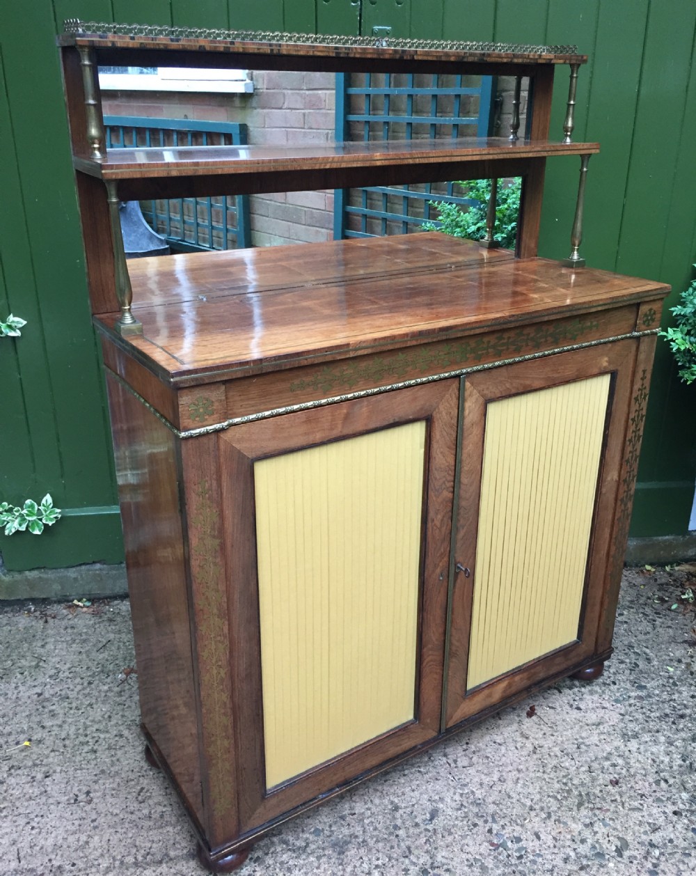 fine quality early c19th regency period brassinlaid rosewood chiffonier