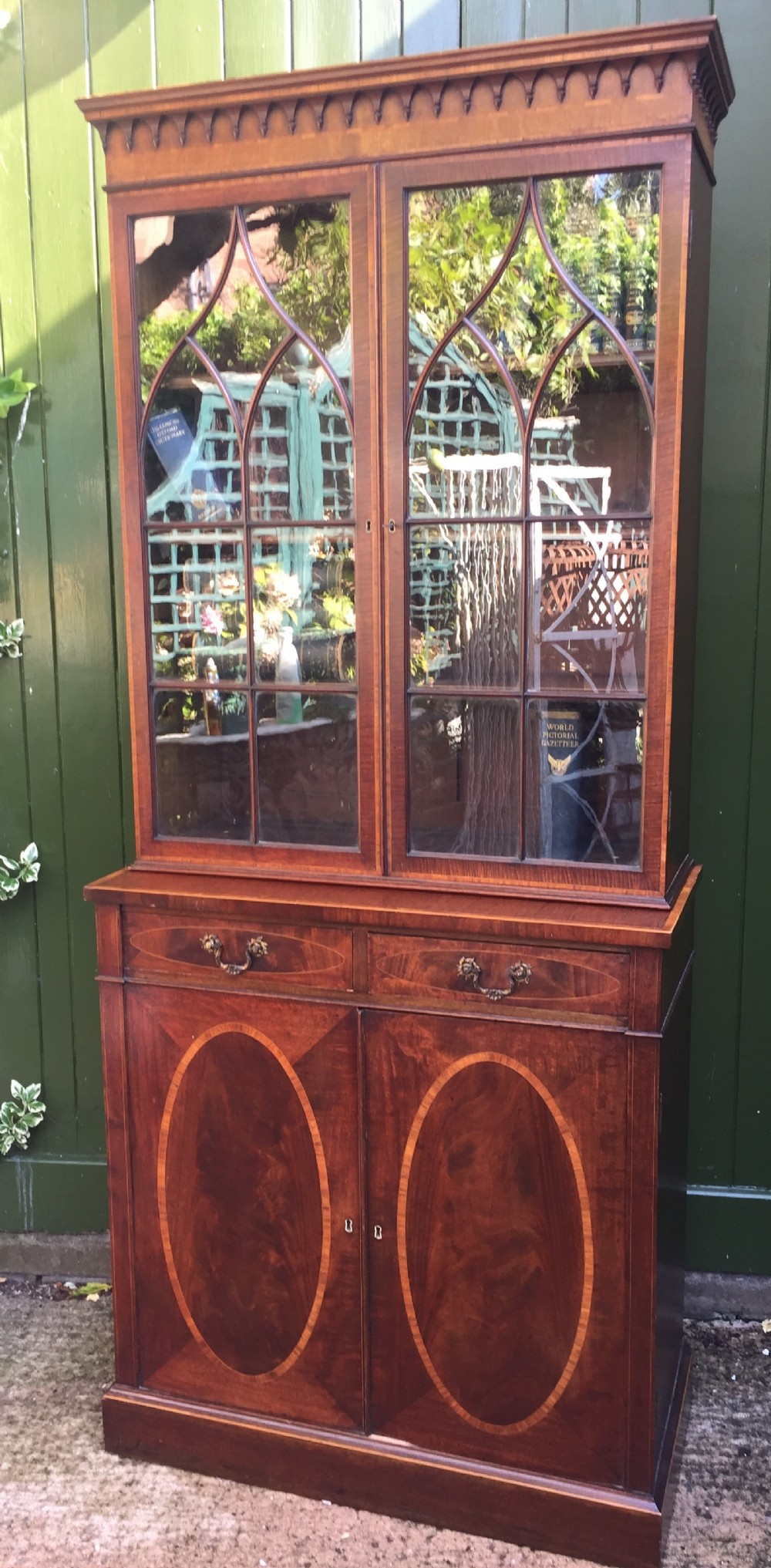 fine quality late c19thearly c20th mahogany bookcase in the sheraton revival style