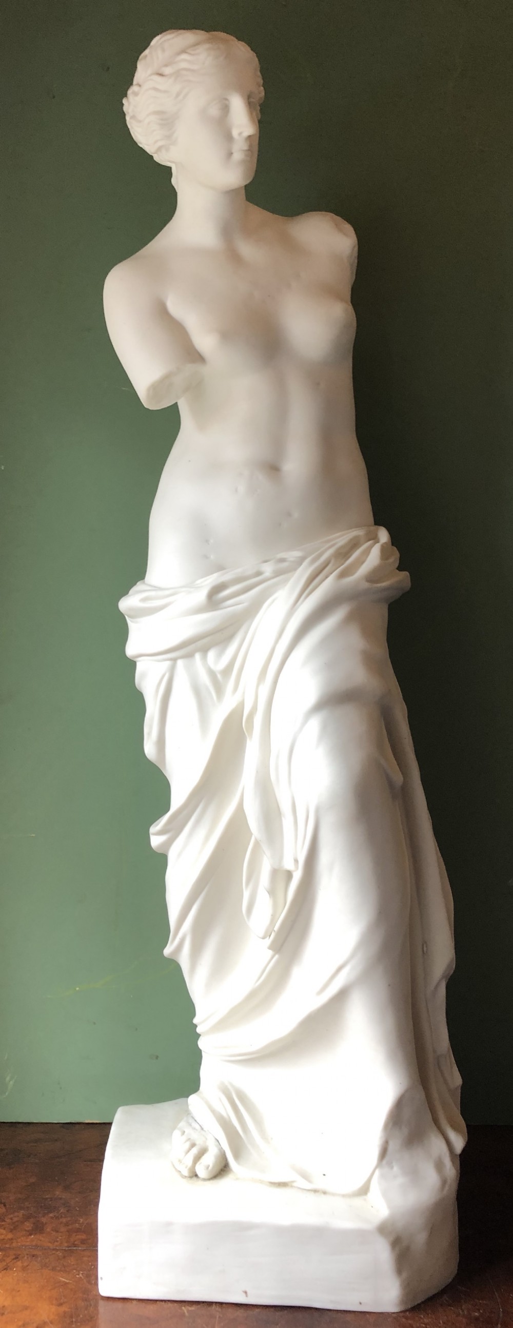 large scale c19th parianware porcelain copy of the venus de milo