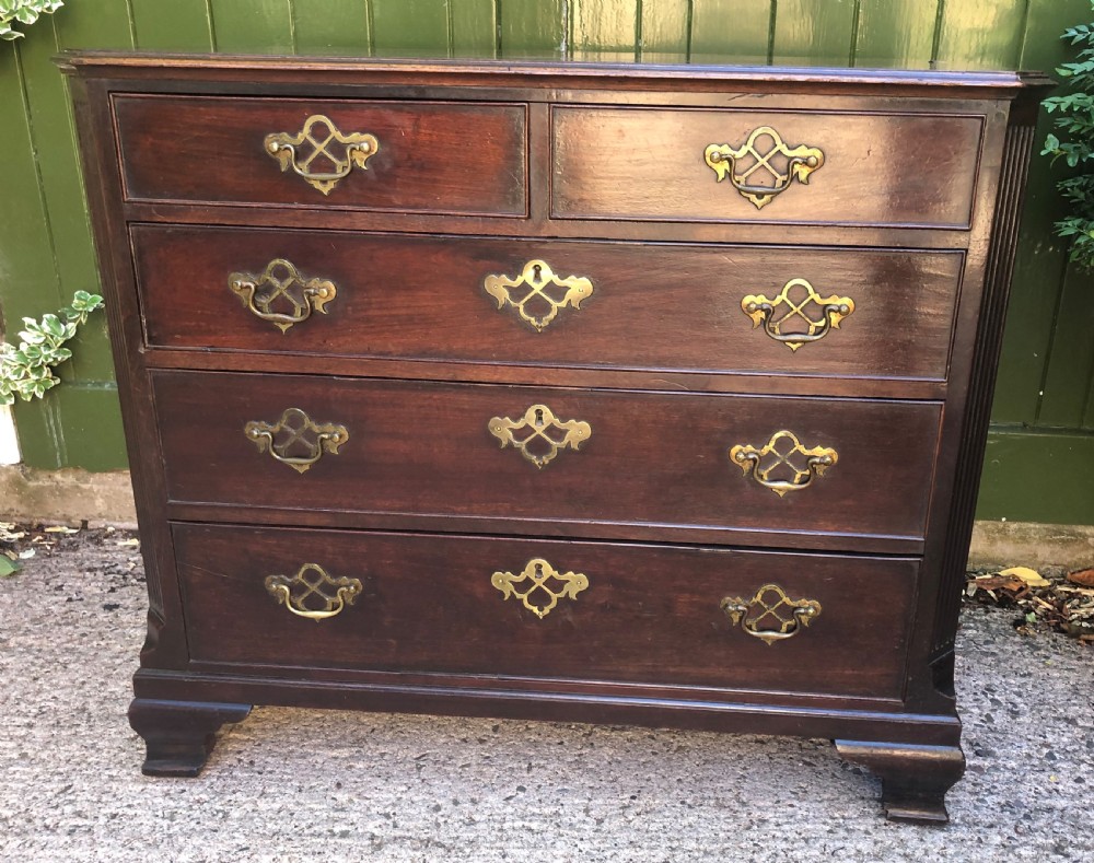 mid c18th early george iii chippendale period mahogany chest of drawers