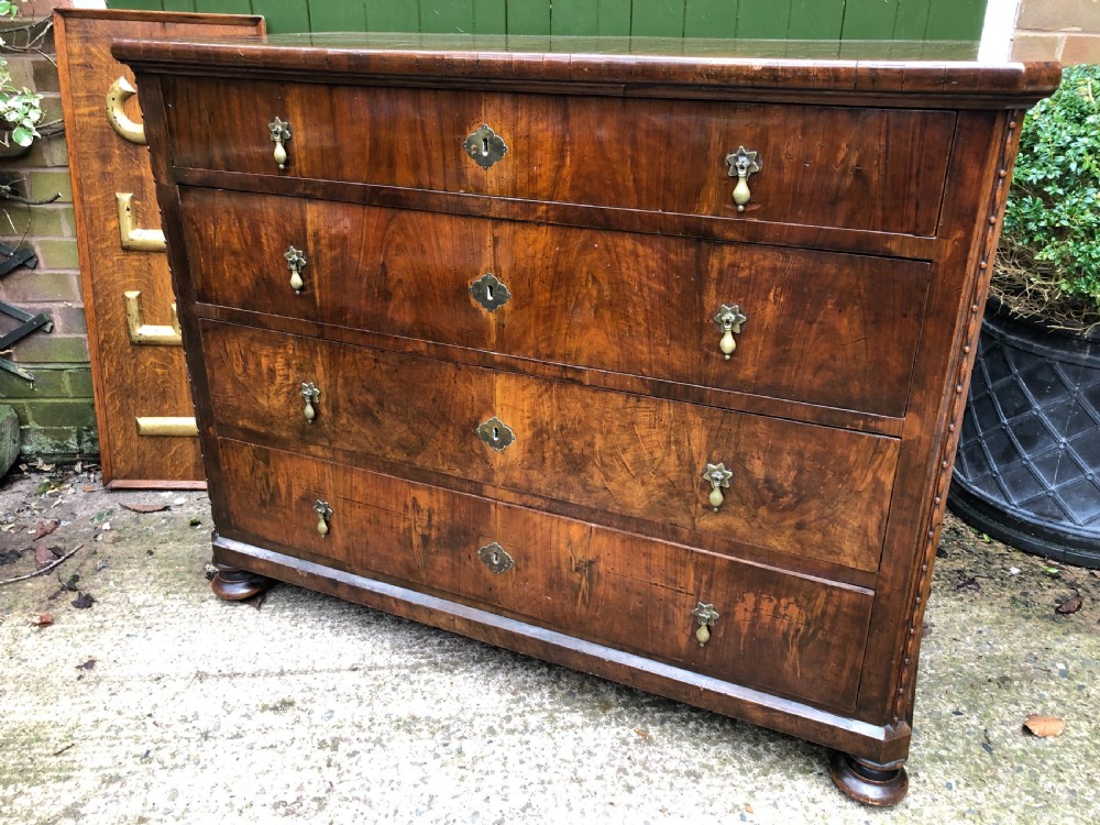 late c18th early c19th european continental walnut commode chest