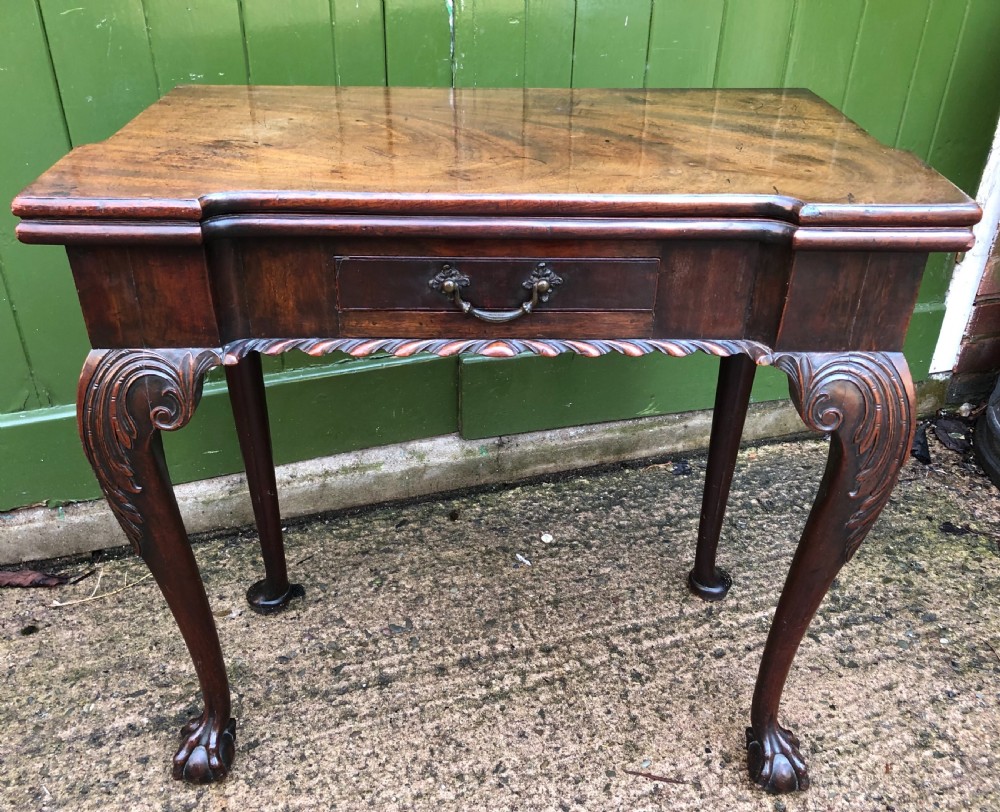 fine mid c18th george ii chippendale period mahogany gaming table