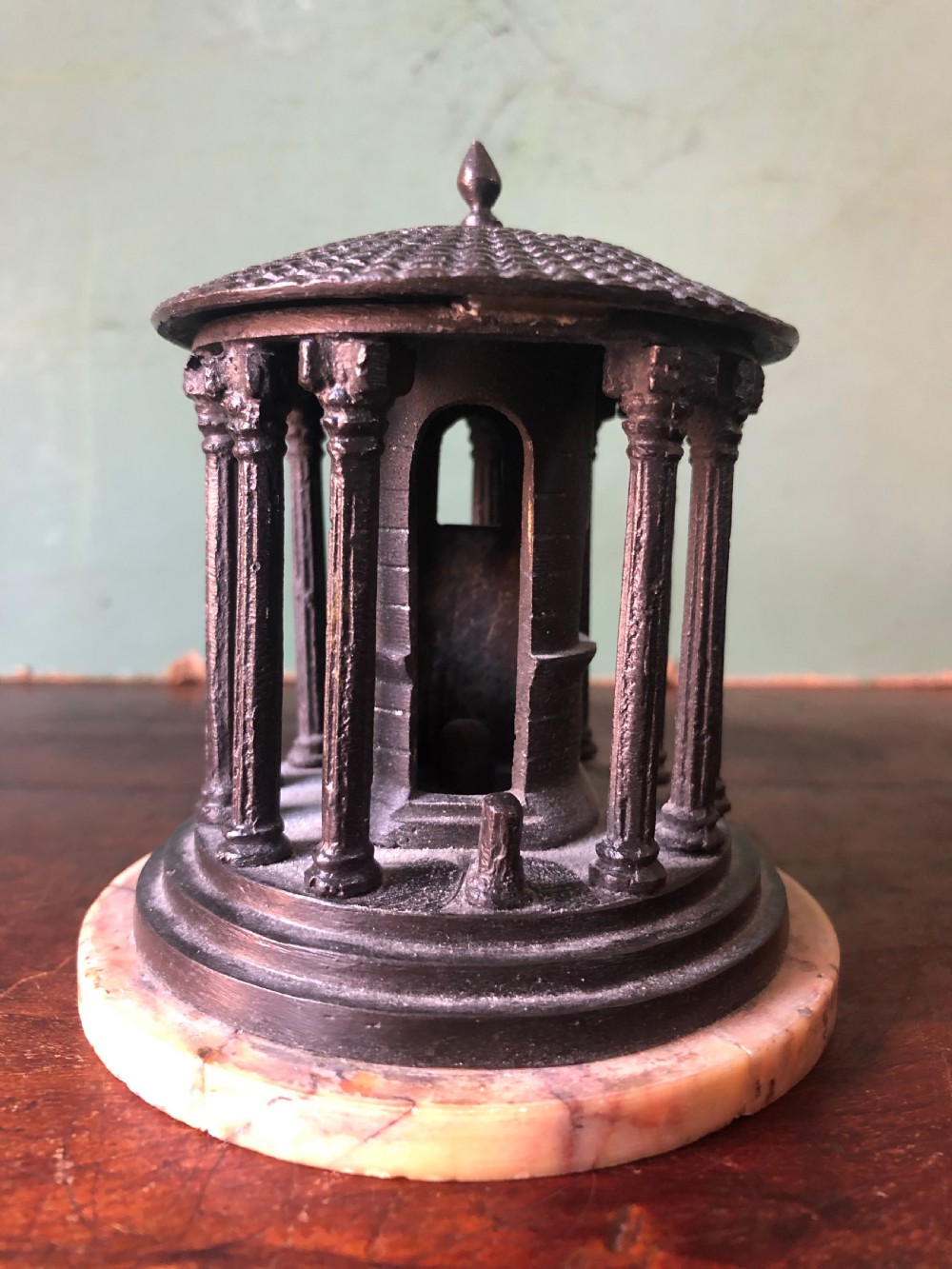 early c19th italian bronze grand tour souvenir architectural model of the temple of hercules victor rome