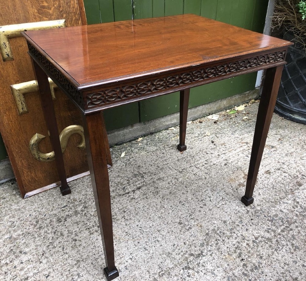 late c19th mahogany silver or tea table in the mid c18th chippendaleperiod style