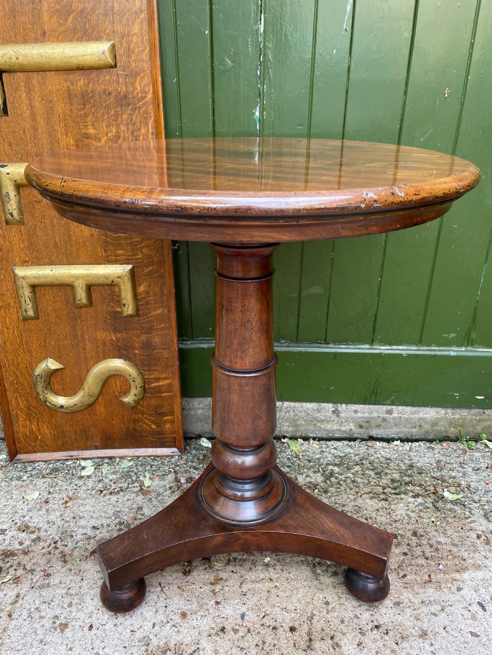 early c19th george iv period mahogany metamorphic rising circular dumbwaiter