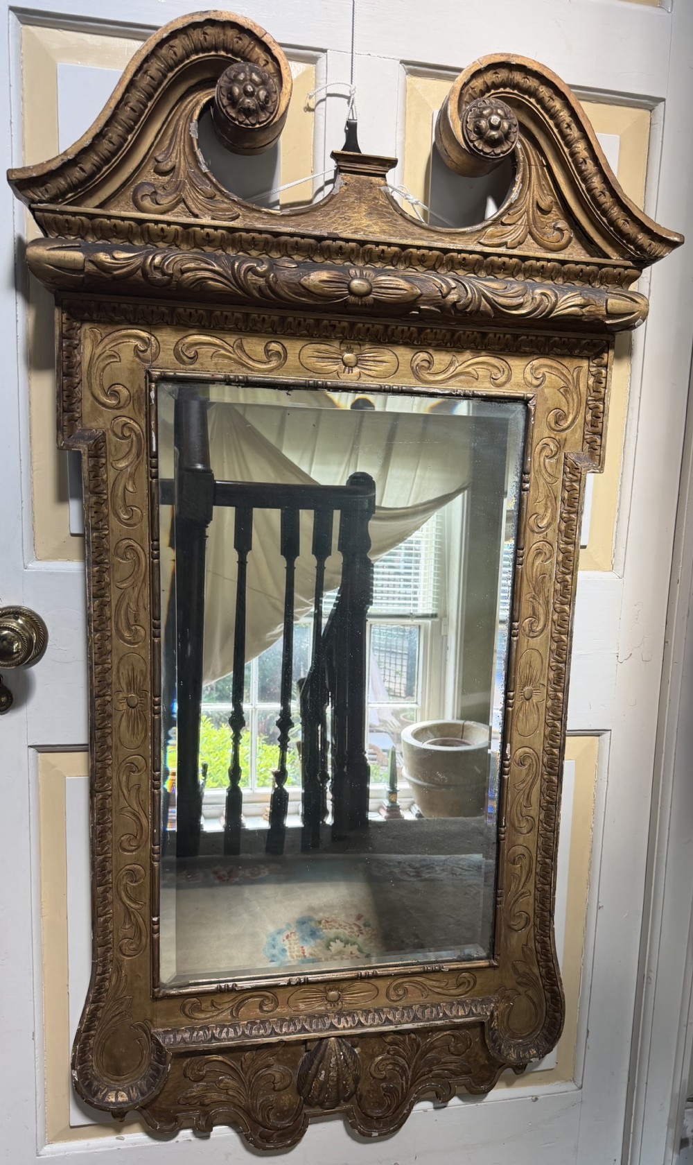 mid c19th george ii period style carved giltwood framed pier mirror