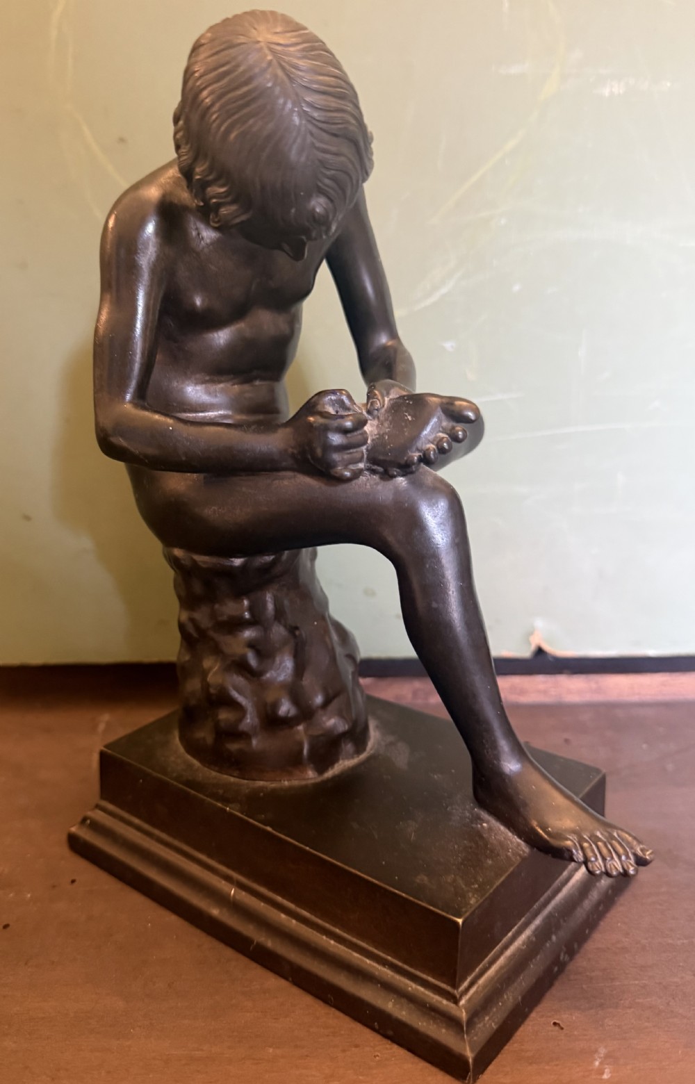 late c19th italian bronze grand tour souvenir reduction study sculpture of lo spinario